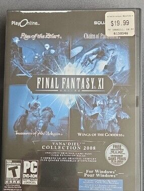 Final Fantasy XI Vana'diel Collection 2008 PC Game Game Disc + Manual Disc